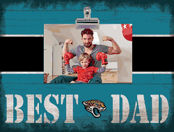 Jacksonville Jaguars 10" x 8" Best Dad with Stripe Clip Frame