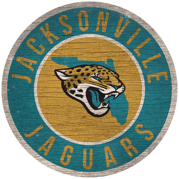 Jacksonville Jaguars 12 in. Circle w/ State Sign