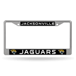Jacksonville Jaguars  12" x 6" Chrome Frame With Decal Inserts
