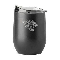 Jacksonville Jaguars 16oz Black Etch Powder Coat Curved Bev