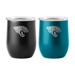 Jacksonville Jaguars 16oz Yours and Mine Etch Powdercoat Curved Beverage Set