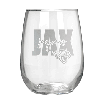 Jacksonville Jaguars 17oz Stemmless Wine Glass