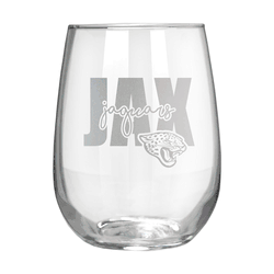 Jacksonville Jaguars 17oz Stemmless Wine Glass