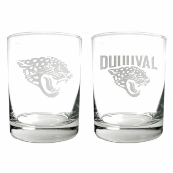 Jacksonville Jaguars 2pc Rocks Glass Set
