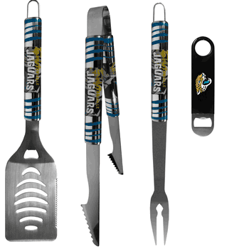Jacksonville Jaguars 3 pc BBQ Set and Bottle Opener