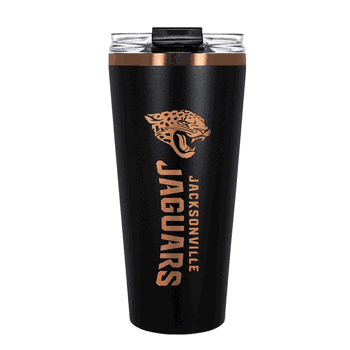 Jacksonville Jaguars 32oz Black and Copper Big Slim with Straw