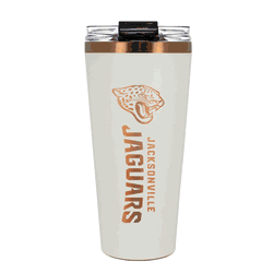 Jacksonville Jaguars 32oz Crme and Copper Big Slim Tumbler with Straw