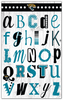 Jacksonville Jaguars Alphabet 11x19 Sign