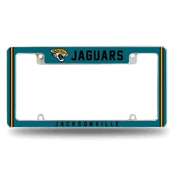 Jacksonville Jaguars Alternate Design All Over Chrome Frame