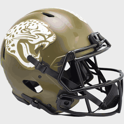 Jacksonville Jaguars  Authentic Speed Full Size Football Helmet SALUTE TO SERVICE