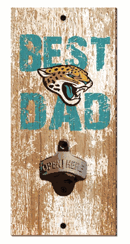 Jacksonville Jaguars Best Dad Bottle Opener  Wood Sign