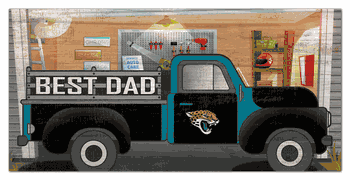 Jacksonville Jaguars Best Dad Truck 6x12 Sign