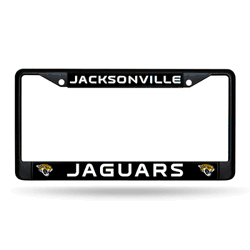 Jacksonville Jaguars  Black Chrome Frame with Plastic Inserts 12" x 6" Car/Truck Auto Accessory