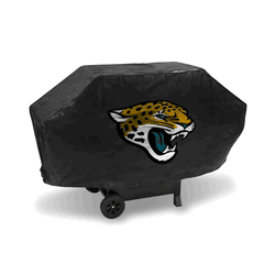 Jacksonville Jaguars Black Deluxe Vinyl Grill Cover - 68" Wide/Heavy Duty/Velcro Staps