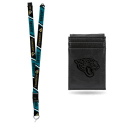 Jacksonville Jaguars Black Front Pocket Wallet Set