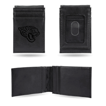 Jacksonville Jaguars Black Laser Engraved Front Pocket Wallet