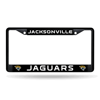 Jacksonville Jaguars Standard Black Chrome Frame with Plastic Inserts 12