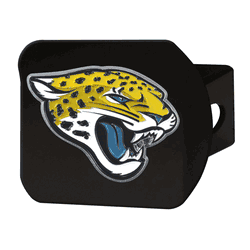 Jacksonville Jaguars Black Metal Hitch Cover - 3D Color Emblem