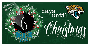 Jacksonville Jaguars Chalk Christmas Countdown 6x12 Sign