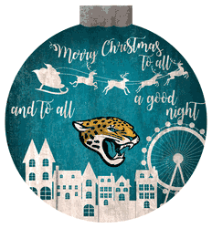 Jacksonville Jaguars Christmas Village 12in Wall Art