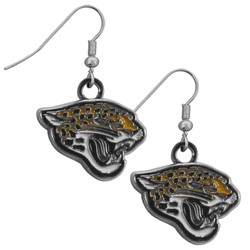 Jacksonville Jaguars Chrome Dangle Earrings
