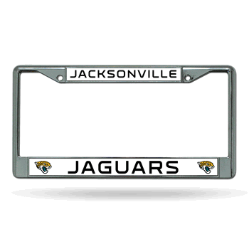 Jacksonville Jaguars Standard Chrome Frame with Plastic Inserts 12