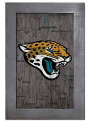 Jacksonville Jaguars City Map 11x19 Sign