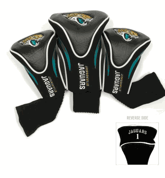 Jacksonville Jaguars Club 3 Piece Contour Headcover Set