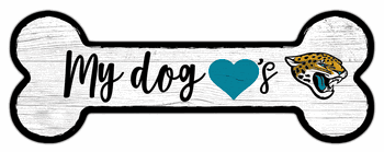 Jacksonville Jaguars Dog Bone 6x12 Sign