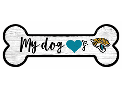 Jacksonville Jaguars Dog Bone 6x12 Sign