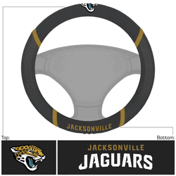 Jacksonville Jaguars Embroidered Steering Wheel Cover