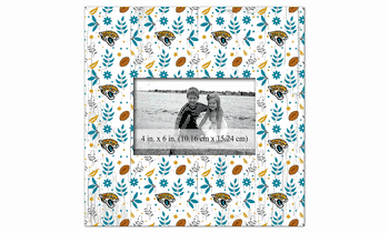 Jacksonville Jaguars Floral Pattern 10x10 Frame