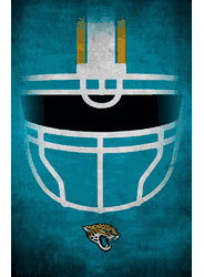 Jacksonville Jaguars Ghost Helmet 17x26