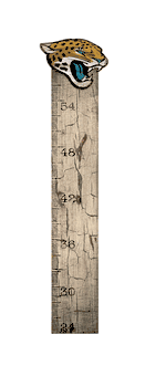 Jacksonville Jaguars Growth Chart Sign 6x36