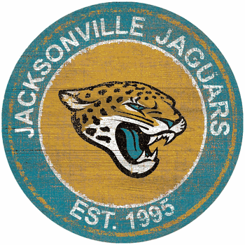 Jacksonville Jaguars Heritage Logo Round Sign