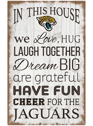 Jacksonville Jaguars In This House 11x19 Sign