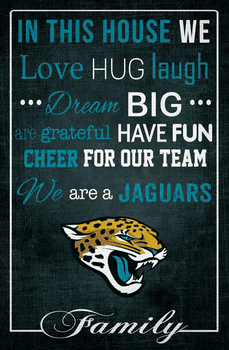 Jacksonville Jaguars In This House 17x26