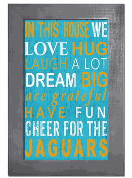 Jacksonville Jaguars In This House Sign