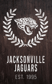 Jacksonville Jaguars Laurel Wreath 11x19 Sign