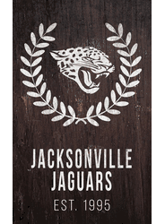 Jacksonville Jaguars Laurel Wreath 11x19 Sign