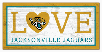Jacksonville Jaguars Love 6x12 Sign