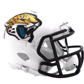 Jacksonville Jaguars NFL Mini Speed Football Helmet 2024 Alternate White