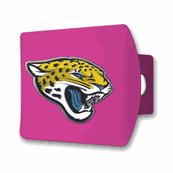 Jacksonville Jaguars Pink Metal Hitch Cover with  3D Color Emblem
