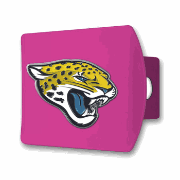 Jacksonville Jaguars Pink Metal Hitch Cover with  3D Color Emblem