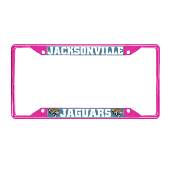 Jacksonville Jaguars Pink Metal License Plate Frame - 6.25