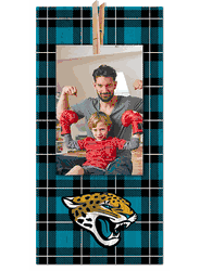 Jacksonville Jaguars Plaid Clothespin 6x12 Sign
