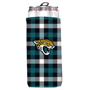 Jacksonville Jaguars Plaid Insulated Slim Can Sleeve