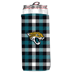 Jacksonville Jaguars Plaid Insulated Slim Can Sleeve