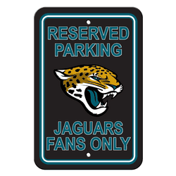 Jacksonville Jaguars Plastic Parking Sign - Reserved Parking