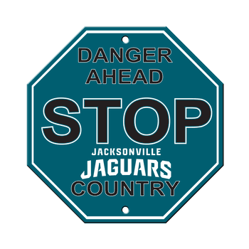 Jacksonville Jaguars Plastic Stop Sign